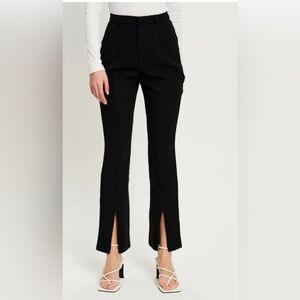 H&M Black Split Front Pants